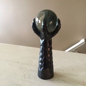 Antique Cast Iron Claw Crystal Ball